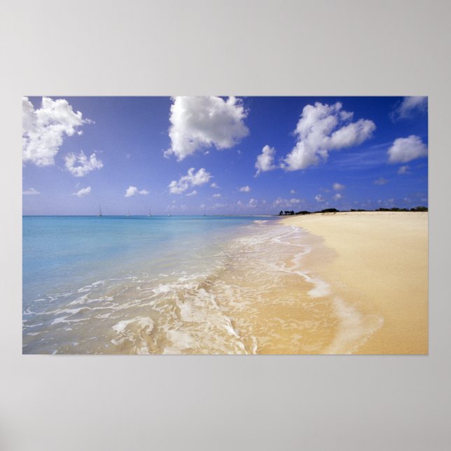 Póster Playa Low Bay, Barbuda, Antigua (Frente)