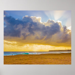 Póster Playa Lumahai, Kauai, Hawaii