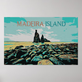 Póster Playa Madeira Island Ribeira da Janela, Portugal