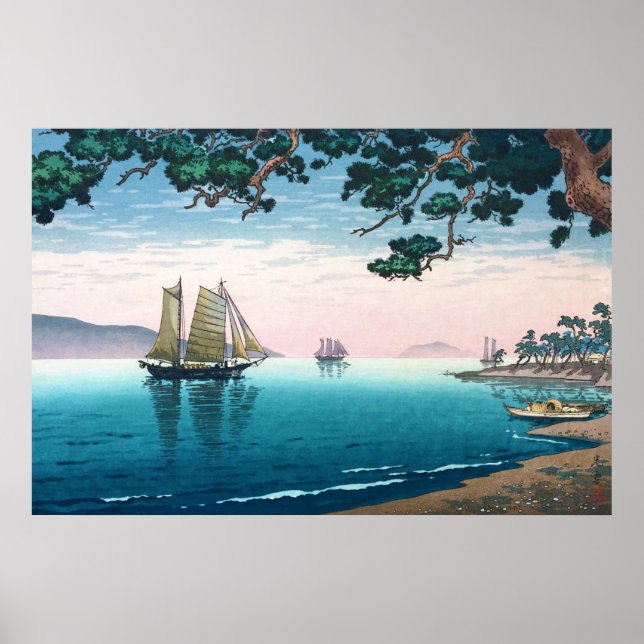 Póster Playa Maiko por Tsuchiya Koitsu (Frente)