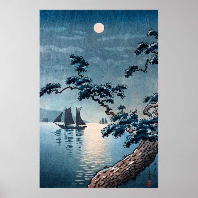 Póster Playa Maiko por Tsuchiya Koitsu (Frente)