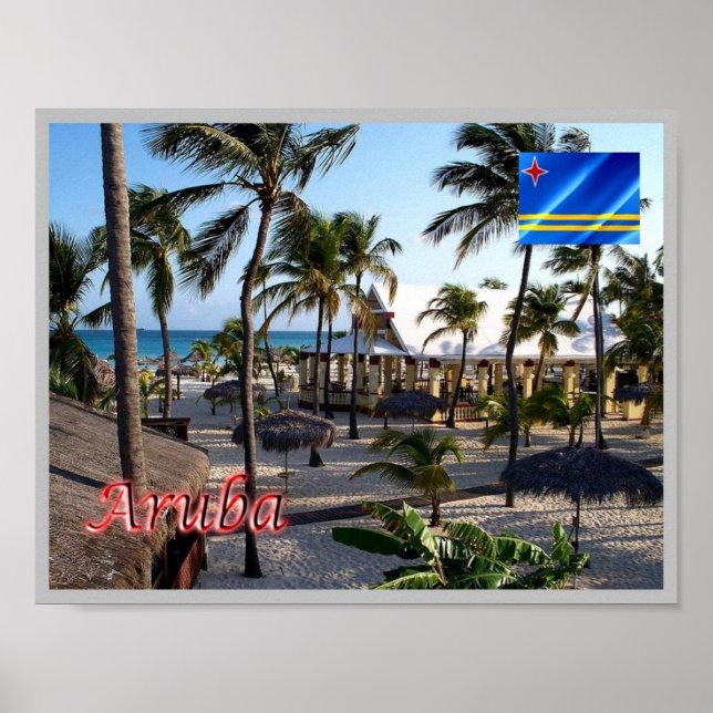 Póster Playa Manchebo - Aruba (Frente)