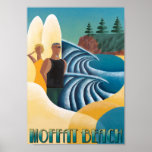 Póster Playa Moffat, Poster Art Deco<br><div class="desc">Elige que este poster de arte deco esté enmarcado o no en el registro de salida.</div>