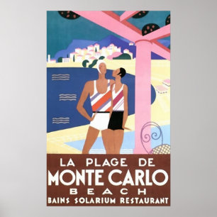 Póster Playa Monte Carlo