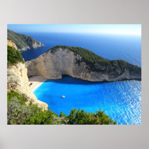 Póster Playa Navagio, Zakynthos, Grecia