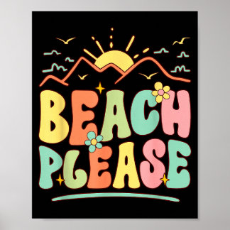 Póster Playa por favor 