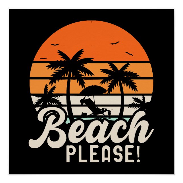 Póster Playa Por Favor (Anverso)