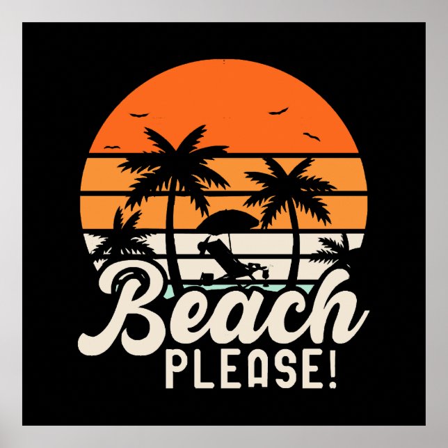 Póster Playa Por Favor (Frente)