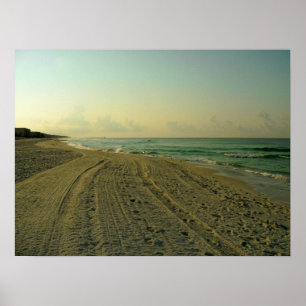 Póster Playa por la mañana