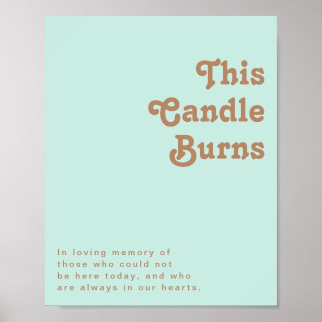 Póster Playa Retro | Aqua This Candle Burns Poster (Frente)