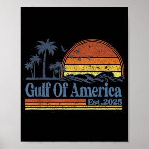Póster Playa Retro Vintage Del Golfo De Estados Unidos 20