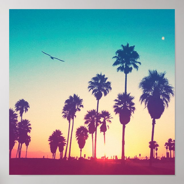 Póster Playa Santa Mónica (Frente)