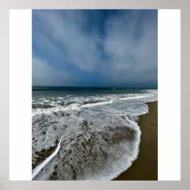 Póster Playa Santa Mónica en otoño.