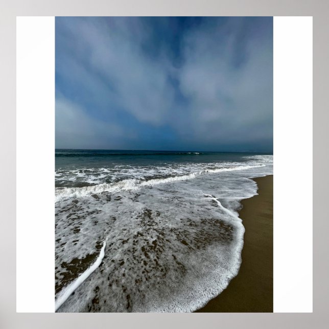 Póster Playa Santa Mónica en otoño. (Frente)