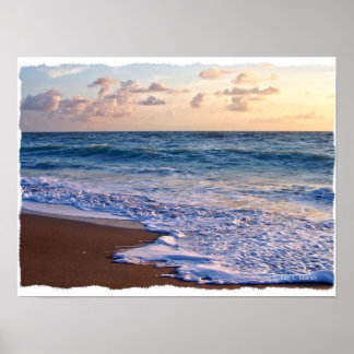 Póster Playa saturada de Florida al amanecer