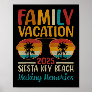 Póster Playa Siesta Key Florida Vacaciones Familiares Coo