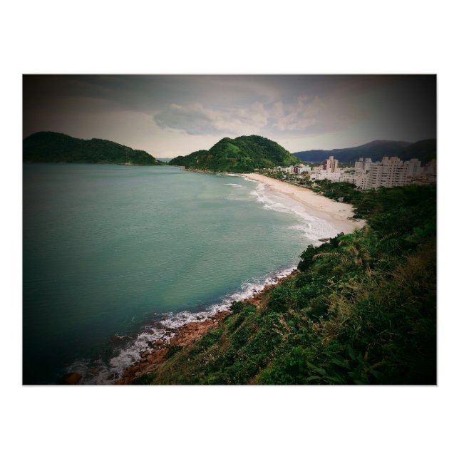 Póster Playa Tombo - Guarujá - Brasil (Anverso)