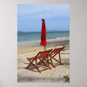 Póster Playa tropical