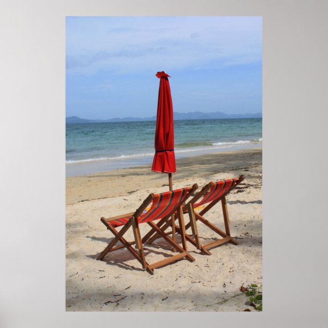 Póster Playa tropical (Frente)