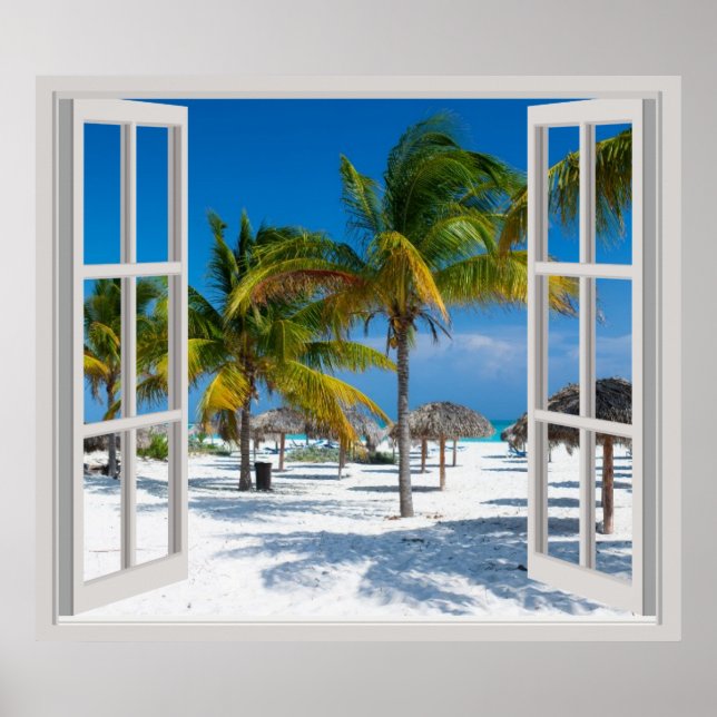 Póster Playa tropical (Frente)