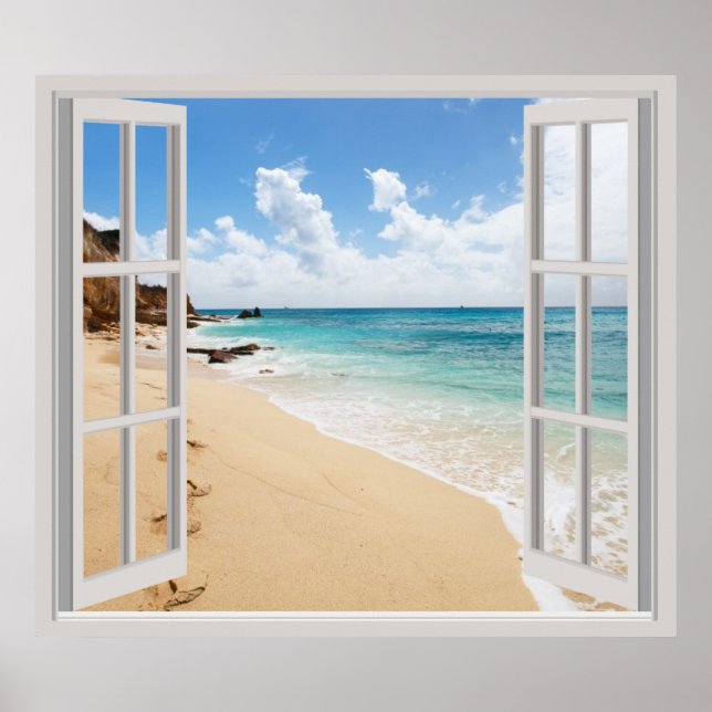 Póster Playa tropical (Frente)