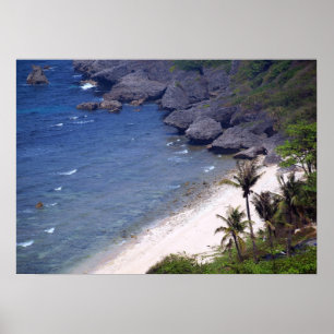 Póster Playa tropical en una isla aislada