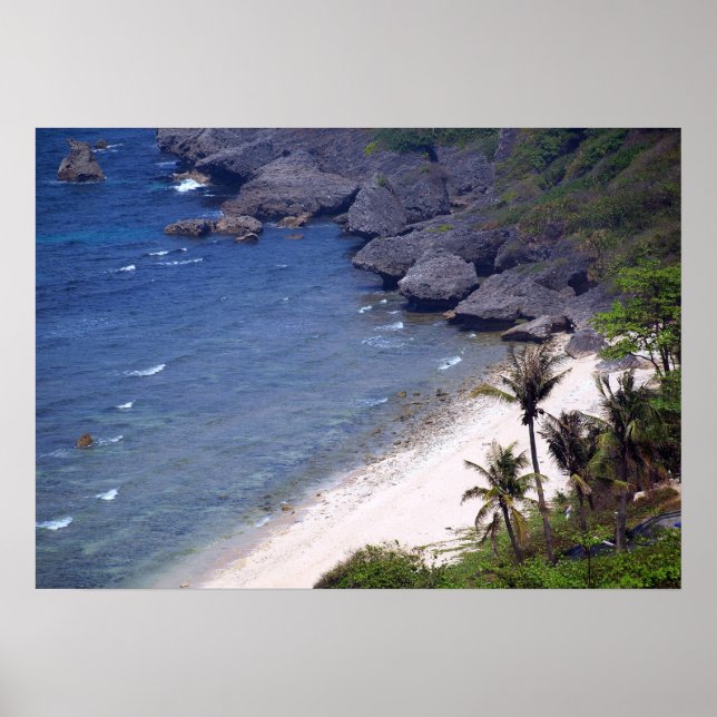Póster Playa tropical en una isla aislada (Frente)