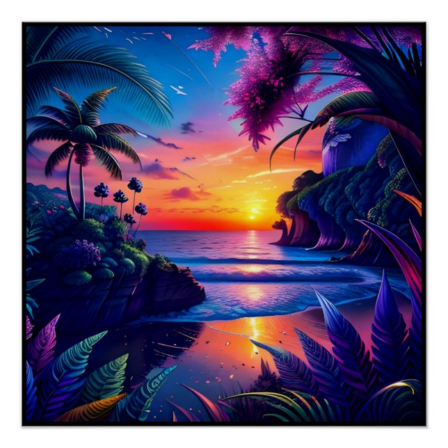 Póster Playa Tropical Fantástica Dos (Anverso)