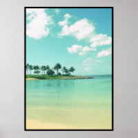 Playa turquesa tranquila y serena en Hawái