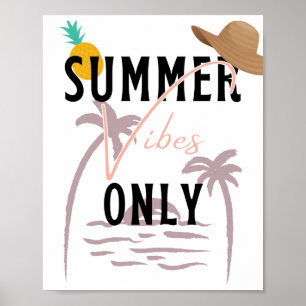 Póster Playa únicamente de Vibes de Verano