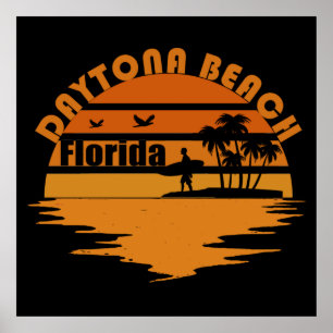 Póster playa vintage daytona