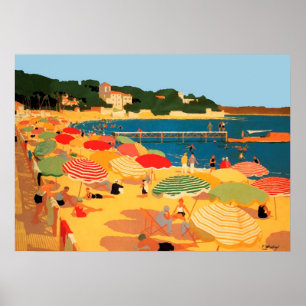 Póster Playa virgen de Riviera Francesa