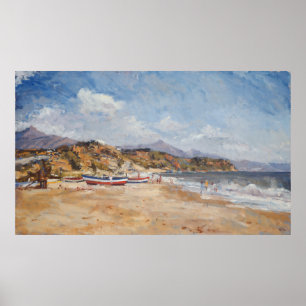 Póster Playa y Montañas Nerja 2001