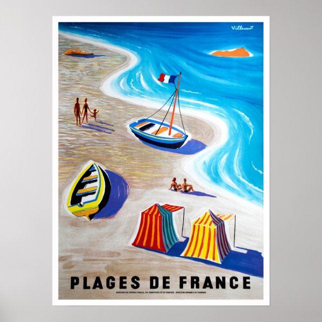 Póster Playas de Francia (Frente)