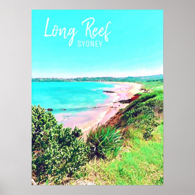 Póster Playas del Norte de Long Reef en sydney (Frente)