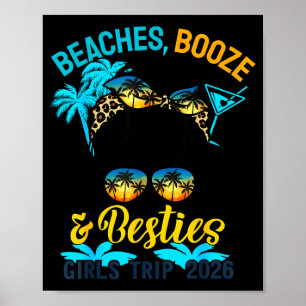 Póster Playas, licor y amigas viaje de chicas 2026 florid