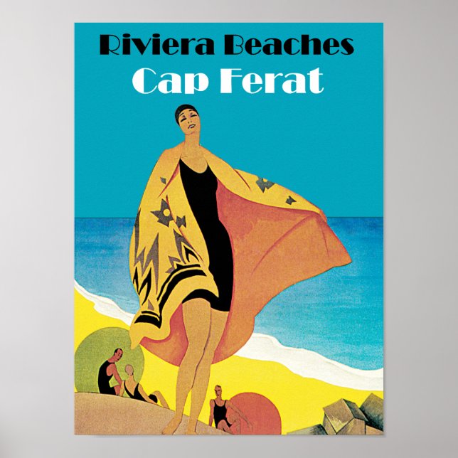 Póster Playas Riviera ~ Cap Ferat (Frente)