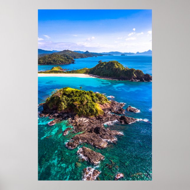 Póster Playas tropicales | Las Filipinas de El Nido (Frente)