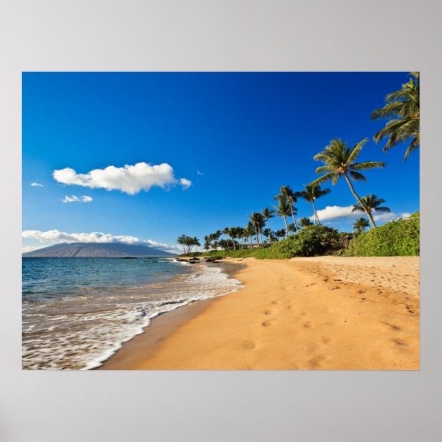 Póster Playas tropicales | Wailea, Maui, Hawaii (Frente)
