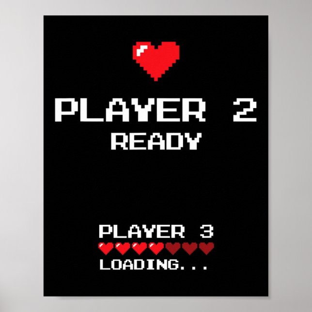 Póster Player 2 Player 3 Loading - Retro Gaming -  (Frente)