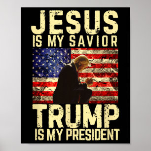 Póster Playera de Jesús Trump - Jesús es mi Señor Salvado