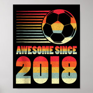 Póster Playera sin Mangas Asombroso Desde 2018 Fútbol 8º