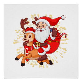 Póster **"Playful Santa Claus Design – Fun and Festive Ch