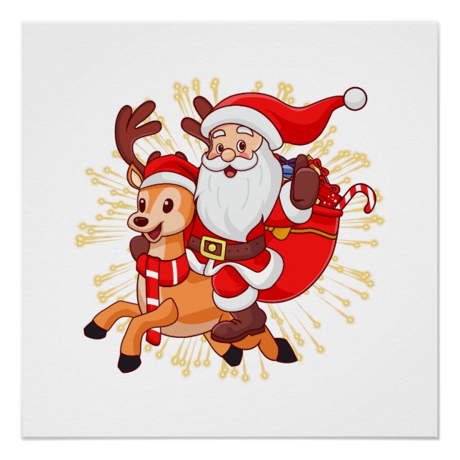 Póster **"Playful Santa Claus Design – Fun and Festive Ch (Anverso)