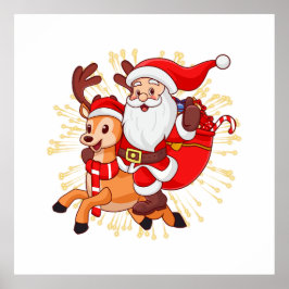 Póster **"Playful Santa Claus Design – Fun and Festive Ch