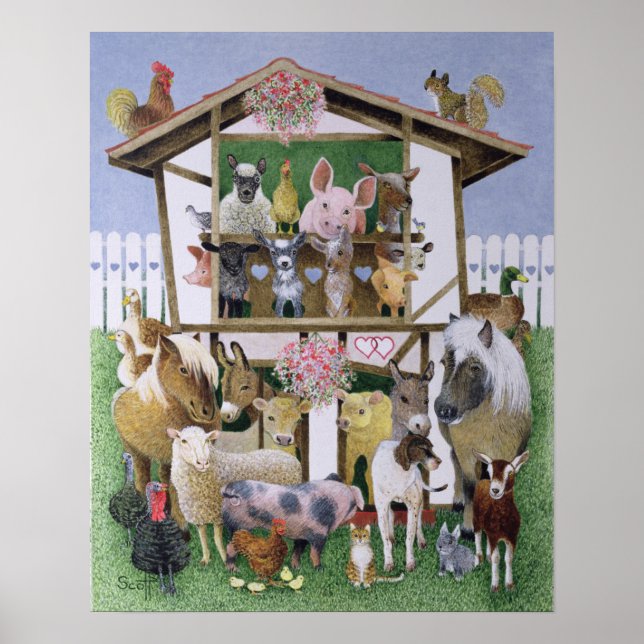Póster Playhouse de animales (Frente)