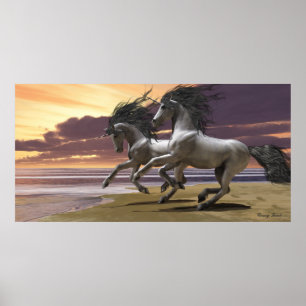 Póster Playing Unicorns Part 1 Print