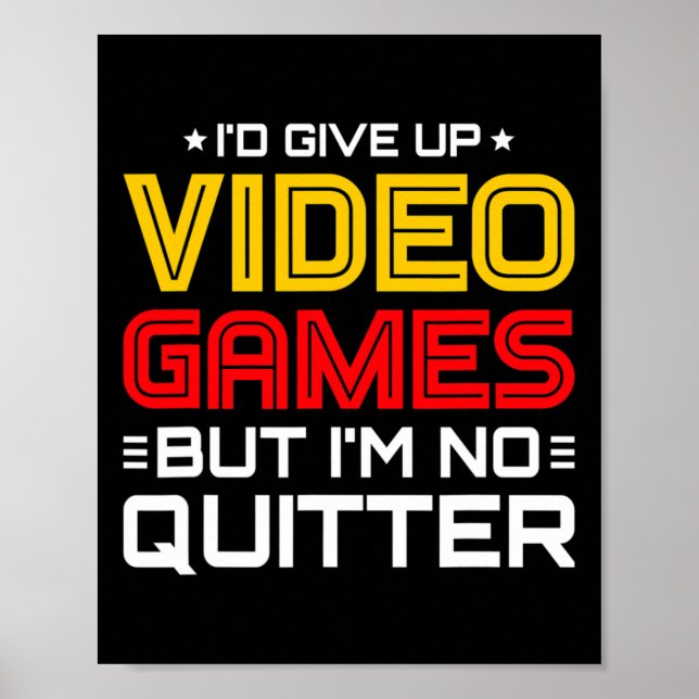 Póster Playing Video Games - Video Gamer Meme - Funny Vid (Frente)