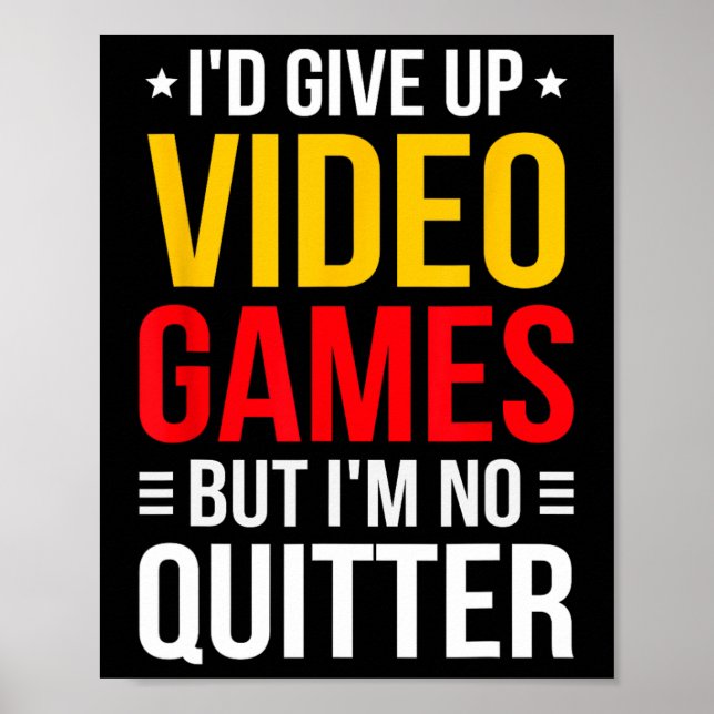 Póster Playing Video Games - Video Gamer Meme - Funny Vid (Frente)