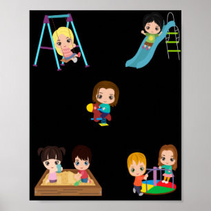 PÓSTER "PLAYTIME" POSTER DE NIÑOS
